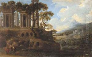 Christ on the road to Emmaus by Antoine Pierre Patel II