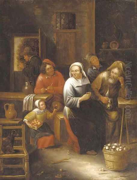 Peasants in a tavern - view 1