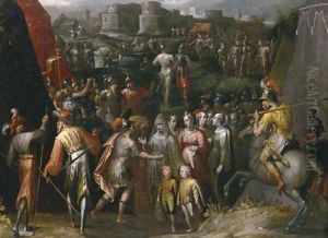 Alexander and the family of Darius by Hans Jordaens I