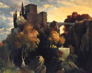 A Castle in a wooded Landscape by Pietro Isella