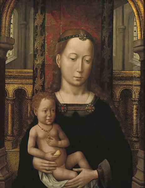 The Virgin and Child seated in a church interior - view 1