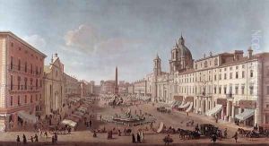 Piazza Navona Roma by Antonio Joli