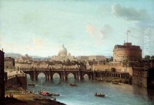 View of the Tiber by Antonio Joli