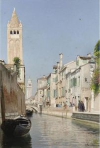 Rio San Barnaba, Venezia by Vincenzo Caprile