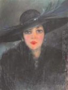Donna Con Cappello by Vincenzo Caprile