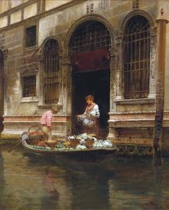 The Flower Seller by Vincenzo Caprile