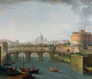 View of the Tiber 2 by Antonio Joli
