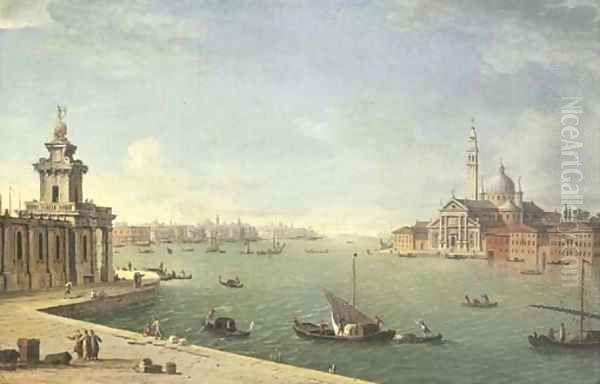 Venice the Bacino di San Marco looking east with the Punta della Dogana and San Giorgio Maggiore from the Zattere - view 1