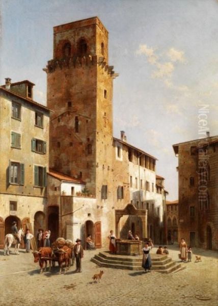 Platz In San Gimignano - view 1