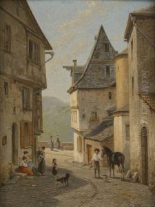 Venelle Animee En Italie by Jacques Carabain