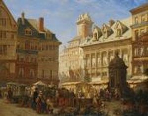 The Flower Market by Jacques Carabain