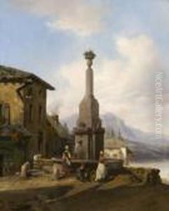 Vue De Montmelian Avec La Colonne Pillet-will