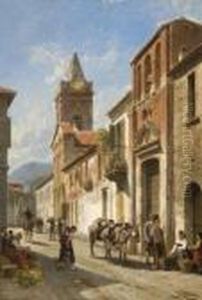 Vue De La Via Basilica A Pescara by Jacques Carabain