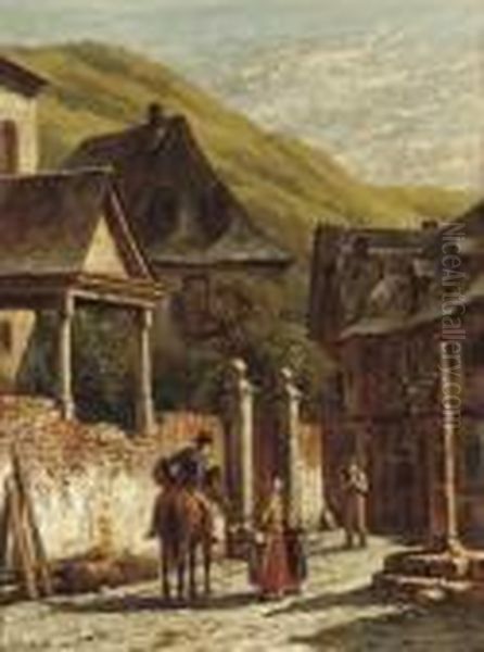 Chatting On A Village Square - view 1