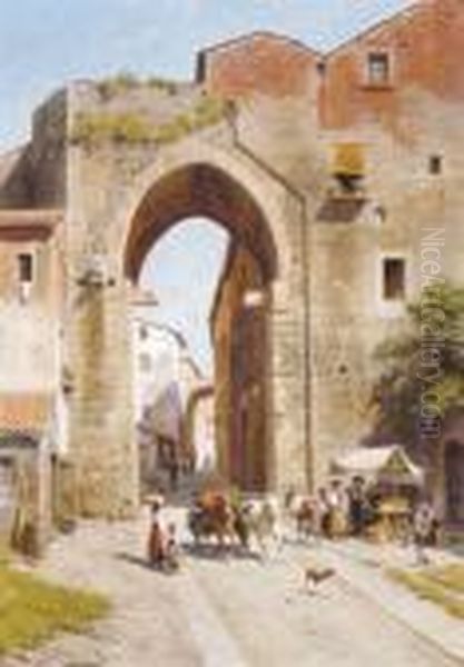 Une Vue De La Porta Santa Susanna A Perouse, Italie (perugia) (1912) - view 1
