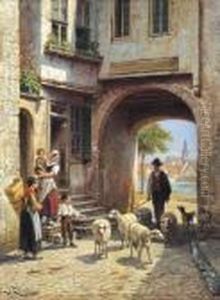 Vue De La Porte Du Main A Wertheim (1883) by Jacques Carabain