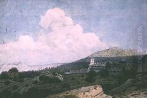 The Ruins of Maecenas Villa and the Villa dEste near Tivoli by Thomas Jones