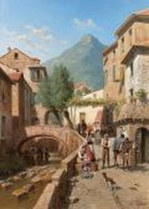 Une Rue A Monterosso, Italie by Jacques Carabain