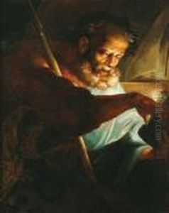 An Old Man With A Candle
