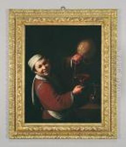 Giovane Oste Che Versa Il Vino by Caravaggio