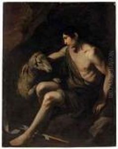 Saint John The Baptist With A Lamb by Caravaggio