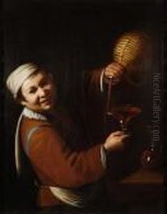 Giovane Oste Che Versa Il Vino by Caravaggio