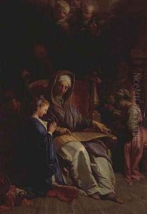 Saint Anne Reading the Virgins Scroll