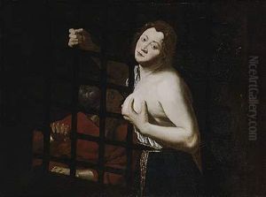 La Caridad Romana (cimon Y Pero) by Caravaggio