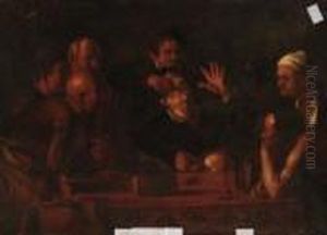 A Man Having A Tooth Pulled by Caravaggio