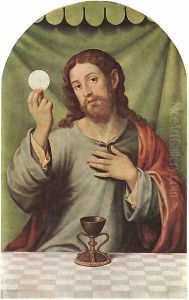 Christ with the Chalice by Juan De (Vicente) Juanes (Masip)