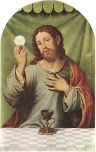 Christ with the Chalice 2 by Juan De (Vicente) Juanes (Masip)