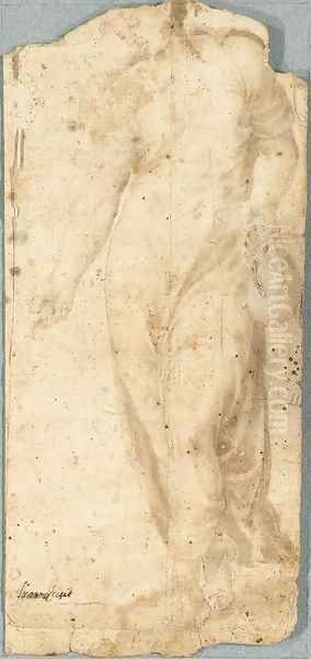 A woman carrying a bag turned to the left - view 1