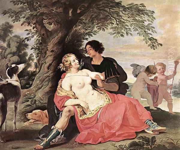 Venus and Adonis by Abraham Janssens