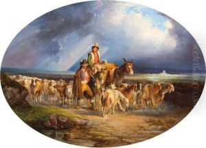 I Pastori Col Gregge by Consalvo Carelli