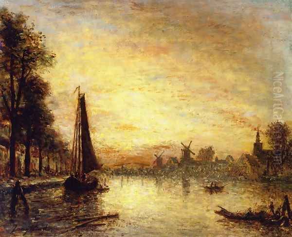Boats at the Quay, Holland - view 1