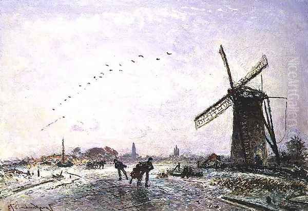 Ice-Skaters in Holland, 1872 - view 1