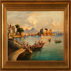 View Of Chiatamone In The Bay Of Naples