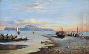 Fischerboote Auf Capri by Consalvo Carelli