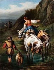 Ritorno Dal Pascolo by Consalvo Carelli
