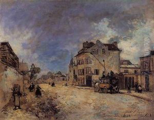Faubourg Saint Jacques The Stagecoach by Johan Barthold Jongkind
