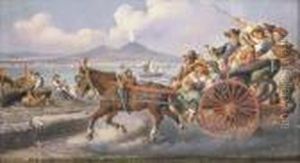 The Bay Of Naples by Consalvo Carelli