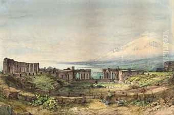 The Amphitheatre At Taormina, Etna Beyond - view 1