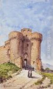 The Papal Palace At Avignon; Fort Sainte Audre-les-avignon by Gabriele Carelli