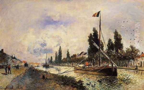The Barge on the Canal near Paris - view 1