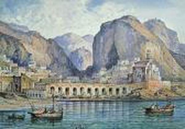 A View Of Atrani; A View Of Ischia (a Pair) - view 1