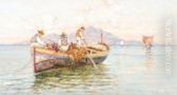 Views Of Fishing Boats With Capri Beyond - view 1