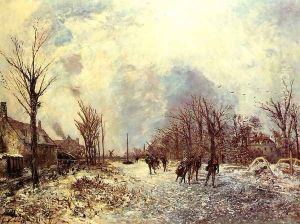 Skaters In Holland2 by Johan Barthold Jongkind