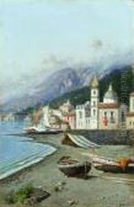 Veduta Di Salerno by Giuseppe Carelli