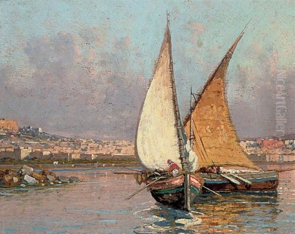 Fishing Boats In The Bay Of Naples - view 1