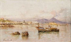 Veduta Di Napoli Con Barca Di Pescatori by Giuseppe Carelli